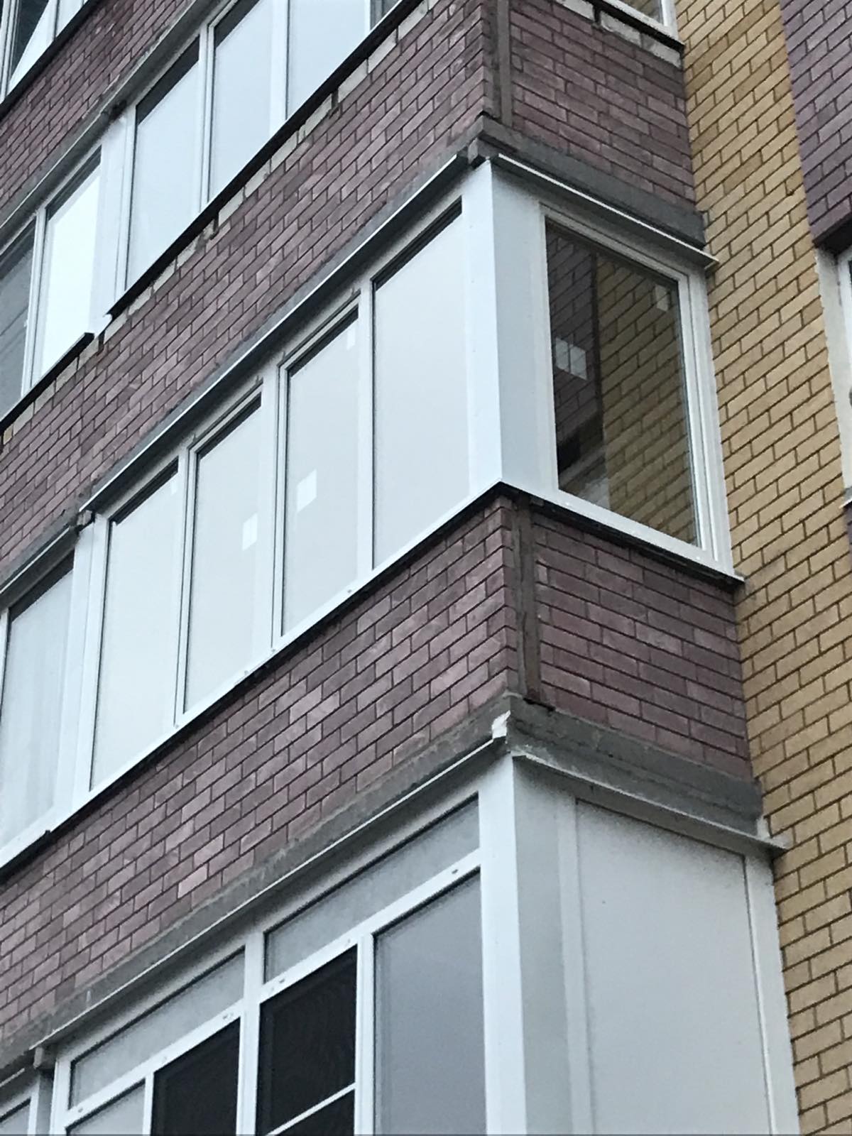 остекление балкона г-образного 